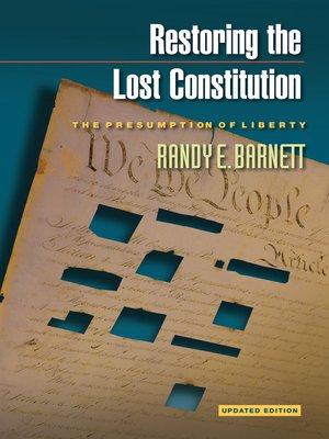 cover image of Restoring the Lost Constitution